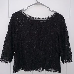 Joie Blouse Lace Shiny Top